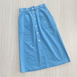 Sandro Light Blue Maxi Skirt with Buttons